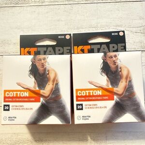 2 X  KT Tape Cotton Elastic Kinesiology Athletic Tape 20 Ct, 10" Precut Strips